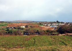 A390 looking East from Treburgie - Dobwalls in the distance with the site huts