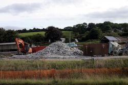 A38 - Looe Mills - demolishing the bungalow