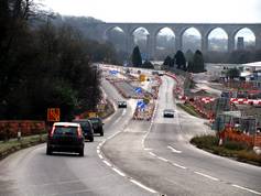 Temporary junctions at Moorswater