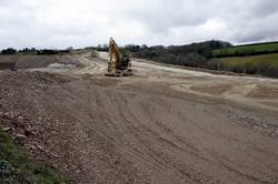 Slip road foundations at Petersfield