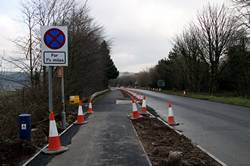 new pavement and cycleway