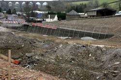 Looe Mills - Retaining wall for the Moorswater distributor road