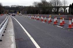 Temporary lanes at Moorswater