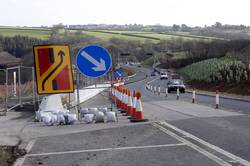 Moorswater distributor road rejoins Dobwalls hill