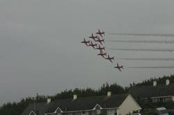 Red Arrows over Fowey