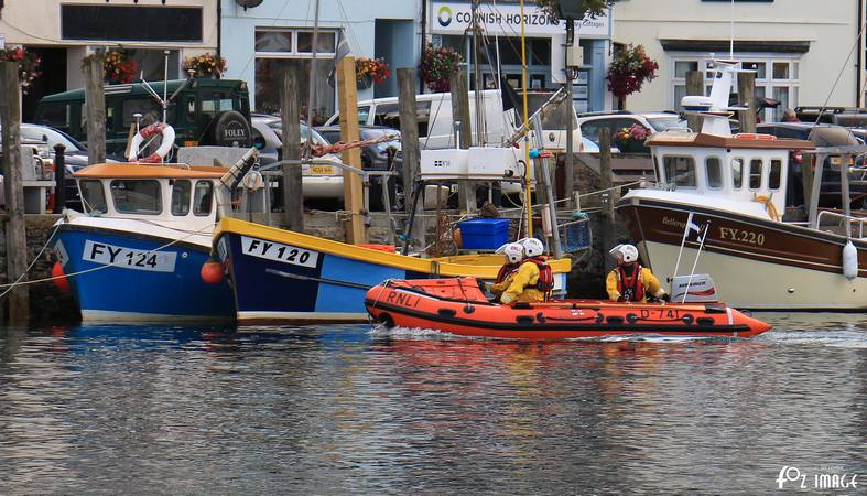 5 August 2017 - Shout #2 Looe RNLI D Class Ollie Naismith searching the river © Ian Foster / fozimage