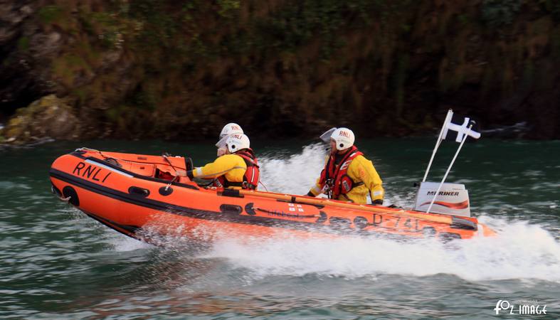 22 August 2017 - Shout #4 Looe RNLI D Class Ollie Naismith launching © Ian Foster / fozimage