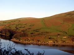 Meldon reservior and the path up Longstone Hill