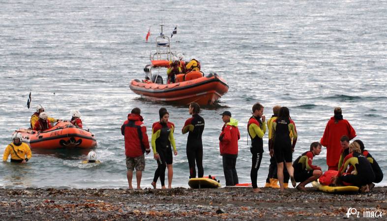 28 June 2017 - Looe RNLI Training with RNLI Lifeguards on Seaton beach © Ian Foster / fozimage