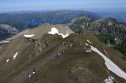 Mountain ridge path