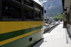 Wengernalpbahn train from Kleine Scheidegg to Grindelwald