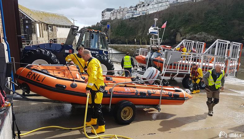 4 March 2017 - Looe RNLI washing down inshore lifeboats © Ian Foster / fozimage