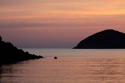 Granite island sunset