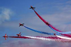 Allied Air Salute -  Red Arrows - Plymouth Hoe