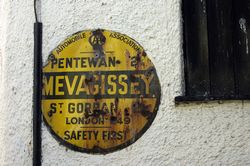 Mevagissey - old AA sign